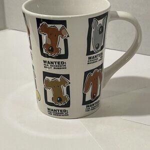 Large Illustrated DOG MUG SHOTS Funny "WANTED" Poster Cartoon Dog Coffee‎ Mug